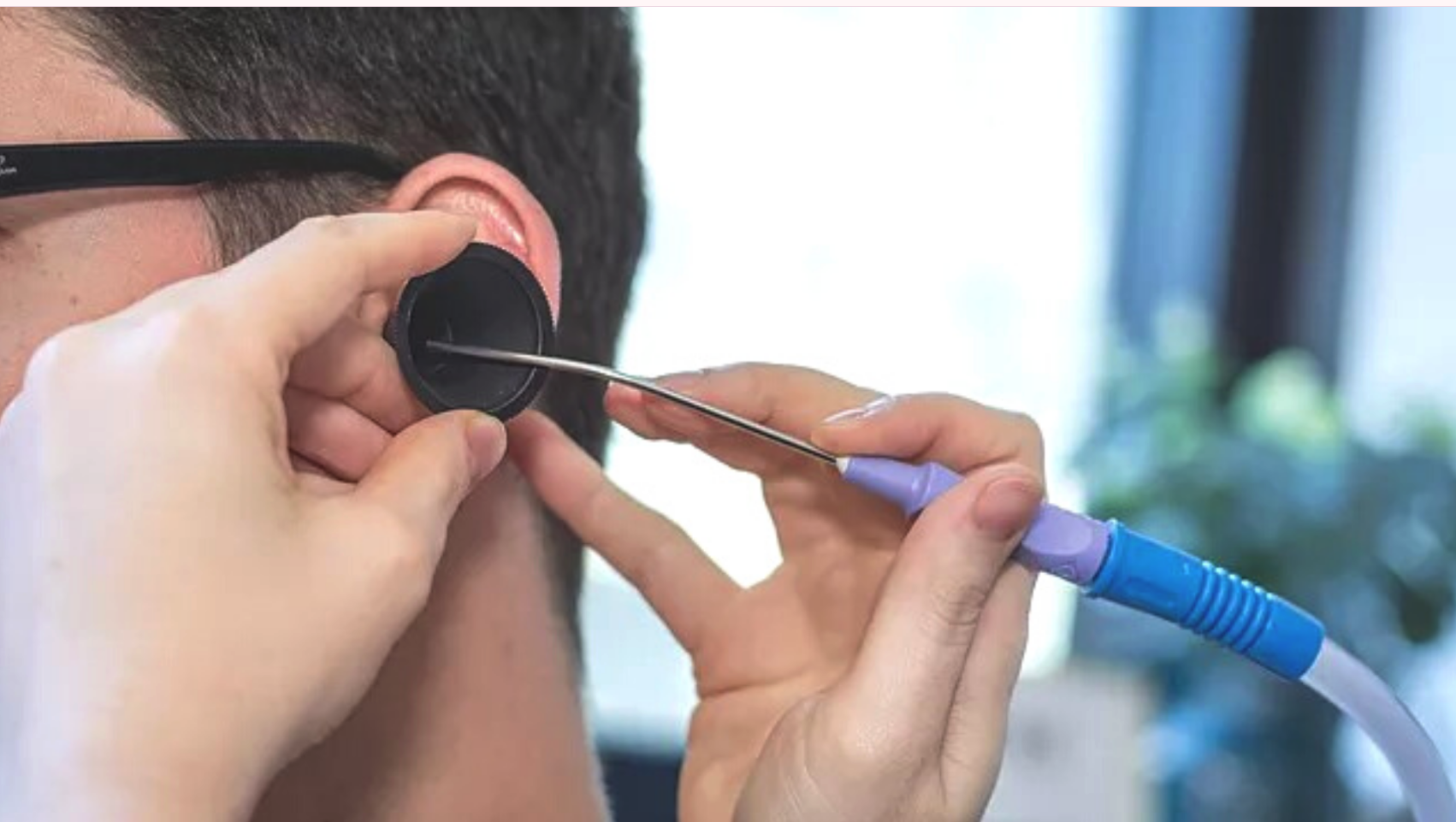 Microsuction ear wax removal equipment in a modern clinic